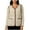 Khaki, variant on Womens Quilted Vest Lightweight Sleeveless V Neck Button Down Gilet Fall Winter Outerwear Vests with Pockets