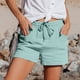 thumbnail image 3 of MKLEKYY Pantalones Cortos Deportivos Holgados De Cintura Alta Para Mujer, De Pierna Recta Y Estilo Casual., 3 of 4
