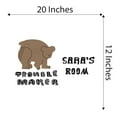thumbnail image 4 of Trouble Maker Bear Personalized Name Zoo Africa Zebra Lion Safari Jungle Endangered Species Hippo Alligator Giraffe Tiger Wilderness Holiday Gift Ideas Wall Decal Sticker - Size: 20 In X 12 In, 4 of 5
