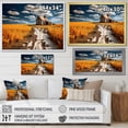thumbnail image 4 of Designart "Farmhouse landscapes Of Gold I" Landscapes Floater Framed Wall Art Living Room, 4 of 7