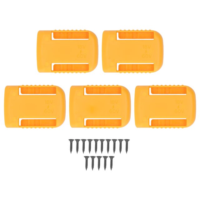 Juego de 5 soportes para batería, 20V, 60V, juego de soporte para base de batería adecuado para batería DCB200 DCB201 DCB203 DCB204 DCB206