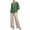 *Army Green, variant on ClodeEU Women's Embroidered Linen Blend 3/4 Sleeve Boho Set,Casual Solid Color Wide Leg Pants Two Piece Outfit Army Green,Women's Plus L