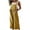 Yellow, variant on QQAMB Women's Cotton Linen Overalls Casual Summer Solid Jumper Tie Straps Bib Baggy Wide Leg Side Button Jumpsuits with Pockets Khaki XXL