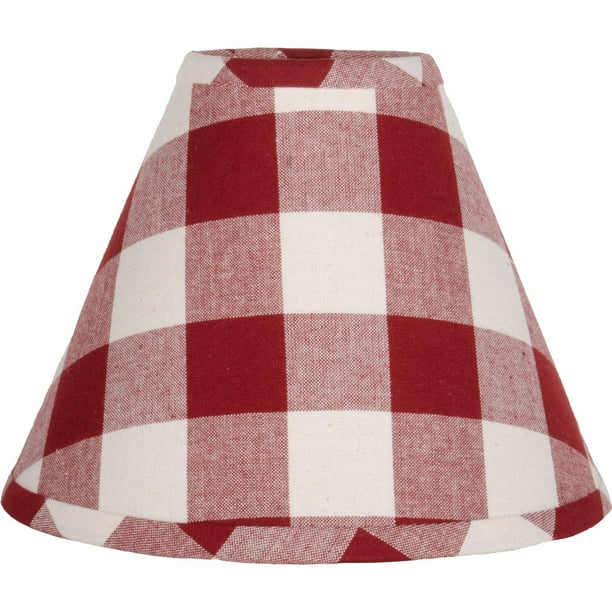 Buffalo Check Red 10 Bulb Clip Lampshade By Raghu Com Bulb Clip Lampshade By Raghu, Green And White Gingham Lamp Shade