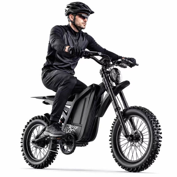 Soonaway GT16 Fat Tire Electric Bike for Adults, 16" × 3" Fat Tire Off Road E-Mountain Bike, 750W Rated, 60V25Ah Removable Battery, UL2849