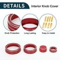 thumbnail image 4 of AC Media Tune Drive Mode Switch Knob Cover Interior Trim for VW Atlas SE 18-22 Aluminum Alloy Red 7 Pcs, 4 of 6