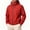 Red, variant on Mens Lightweight Hooded Utility Jacket Zip Pockets Loose Waterproof Wind Resistant Outerwear for Road Trip Fishing Everyday Outdoor Utility Jacket