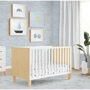 Delta Children Sonny 4-in-1 Convertible Baby Crib, Natural/Bianca White