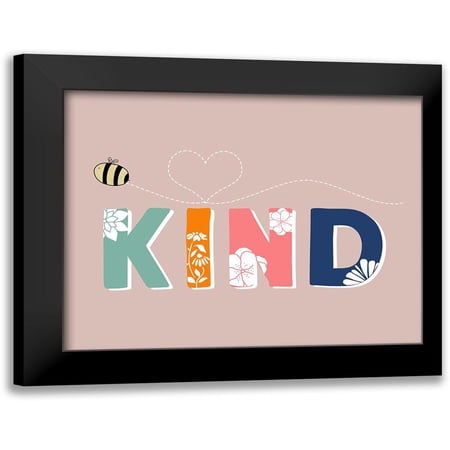 Santiago, Daniela 14x12 Black Modern Framed Museum Art Print Titled - Bee Kind