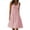 Pink, variant on Sngxgn Women's Summer Bodycon Casual Midi Sleeveless Hollow Out Knit Side Slit Striped Long Tank Dress(Pink,L)