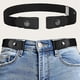 thumbnail image 3 of 3-Pack Adjustable Elastic Stretch Belts for Men and Women, No Buckle Invisible Waist Belt for Jeans Pants Dresses, 3 of 4