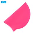 thumbnail image 3 of Unique Bargains Silicone Swim Caps Unisex NonSlip Pool Caps Waterproof Elastic Swimming Hats Rose Red 2 Pack, 3 of 5