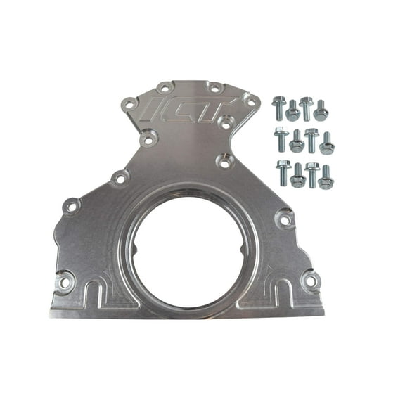ICT Billet LS Rear Main Cover Plate Engine Seal Billet Aluminium Housing LS1 LS3 LS7 LM7 LR4 LQ4