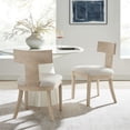 thumbnail image 2 of Side Dining Chair, Set of 2, Ivory White, Fabric, Wood, Bar Pub Cafe Bistro Dining Kitchen Hospitality Restaurant, Modern Contemporary, HB37233, 2 of 10
