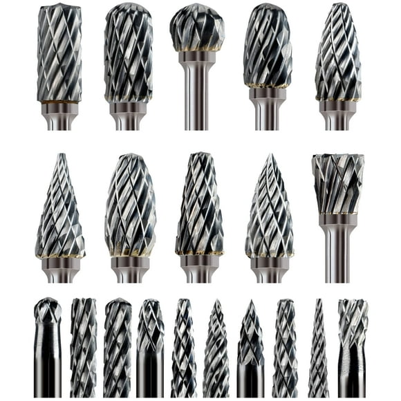 Juego de brocas de carburo Sworker, 20 unidades, vástago de 3 mm, para Dremel