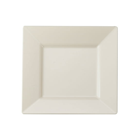 8" Bone Square Dessert Plastic Plates *Case of 120*