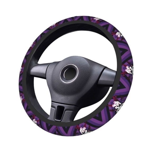 Kuro-mi Steering Wheel Cover Non-Slip Auto Steering Wheel Protector Car Accessories Universal Fit 15 Inches For Men Women