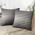 thumbnail image 3 of LALILO Throw Pillow Covers Halftone Mesh Black And White With Lace Cushion Cover 18" x 18", 2 Pack, 3 of 6