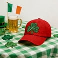 thumbnail image 3 of DAMAI Soft Baseball Hat Embroidered Dad Hat Four Leaf Clover Ireland Irish St Patrick's Men & Ladies Baseball Cap, 3 of 7