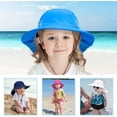 thumbnail image 4 of Gorro para el sol para bebé, gorro para el cuello para niña y niño, gorro de protección para niños, gorro de pescador transpirable, gorro de playa para niña, gorro de verano para niño, azul Talla M (2 - 6 años) JM, 4 of 5