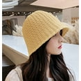 thumbnail image 6 of CoCopeaunts Women's Straw Bucket Hats Beach Sun Hats Straw Fisherman Hats Vacation UV Protection Summer Casual Breathable Hats Vacation, 6 of 8