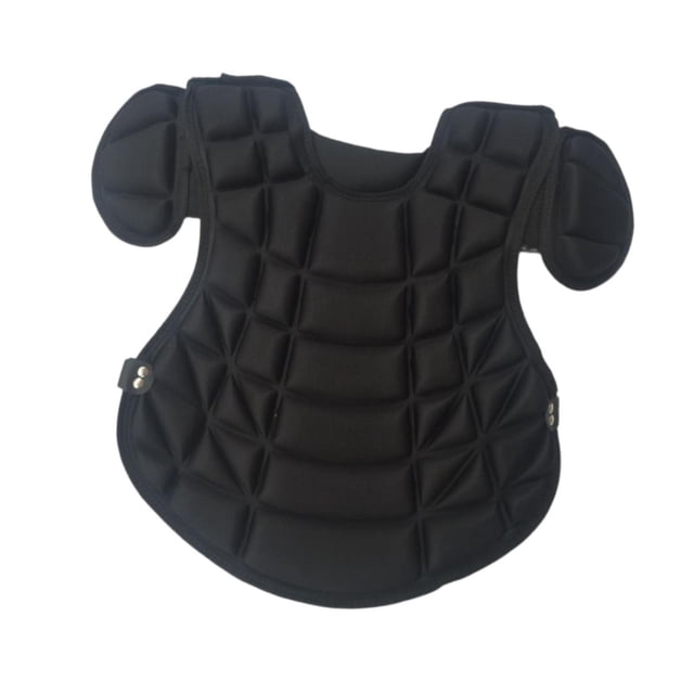 bedienty Catcher Chest Protector Softball Outdoors Team Adjustable Sports Chest Guard Black for Adults