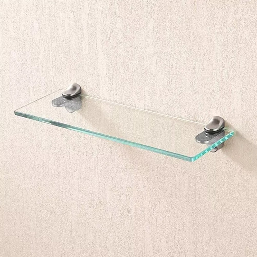 4PCS Glass Shelf Support Adjustable Glass Shelf Bracket Polished Chrome Wall -gold