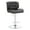 Black, variant on Linon Chaz Metal Chrome ABS Barstool Upholstered Seat in Gray Faux Leather