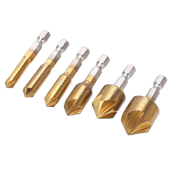 Countersink Drill Bit,6Pcs Countersink Drill Bit Countersink Chamfer Drill Bit Degree Countersink Drill Bit Dependable Performance