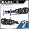 thumbnail image 2 of TRQ Driver and Passenger Side Headlight Assembly Set Fits 2004–2008 Pontiac Grand Prix, 2 of 5