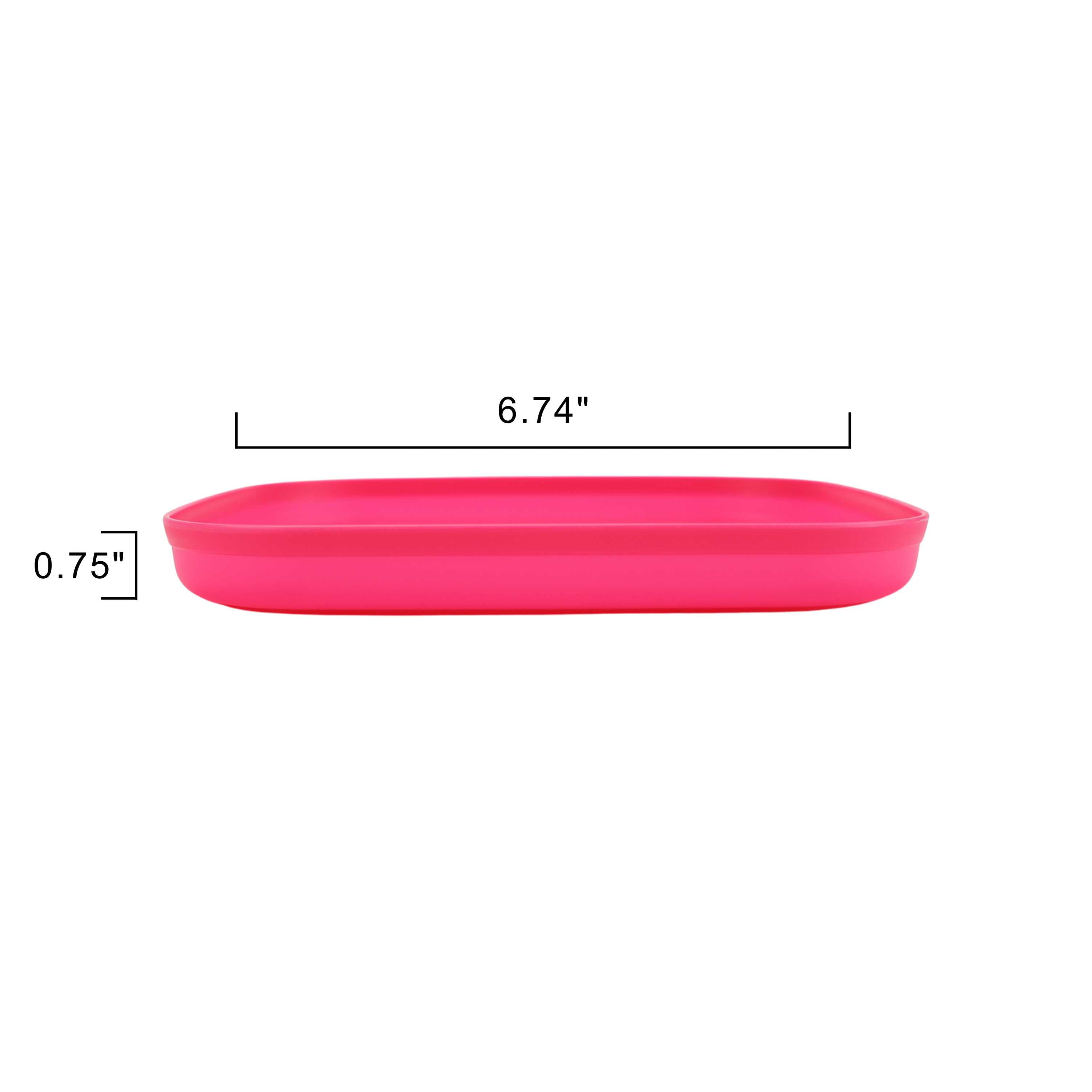 (4 pack) Your Zone Kids Dinnerware Set, 24-Piece Plastic Plates, Bowls, Cups & Utensils, Pink Assorted