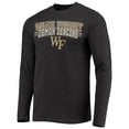 thumbnail image 2 of Men's Concepts Sport Black/Heathered Charcoal Wake Forest Demon Deacons Meter Long Sleeve Top & Pants Sleep Set, 2 of 5