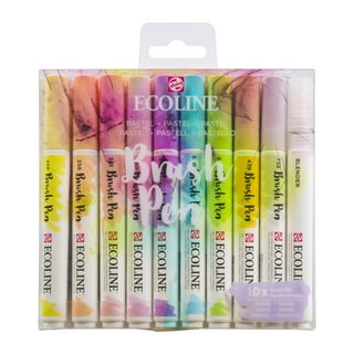 Ecoline Brush Marker Set, 10-Pen Botanical Colors Set