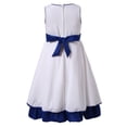 thumbnail image 2 of Richie House Little Girls Blue White Floral Embellished Occasion Dress 3/4, 2 of 3