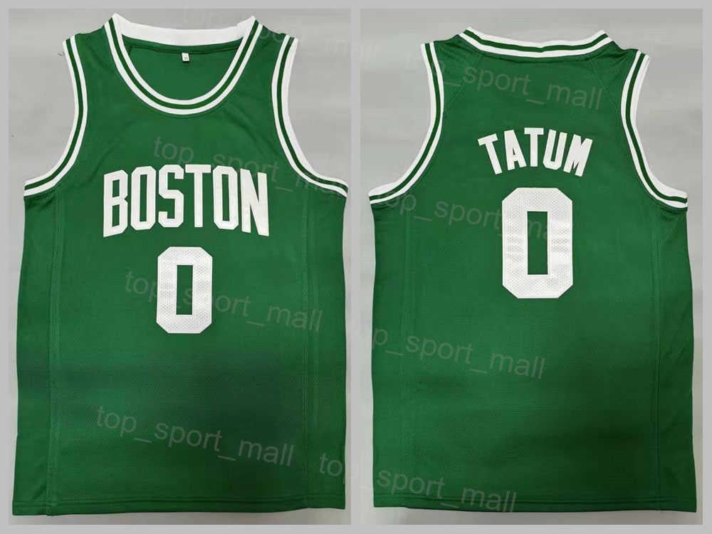 NBA_ Men The Finals Patch Basketball Jayson Tatum Jersey 0 Jaylen Brown 7  Black Green White Team Color Breathable Pure Cotton F''nba''jerseys 
