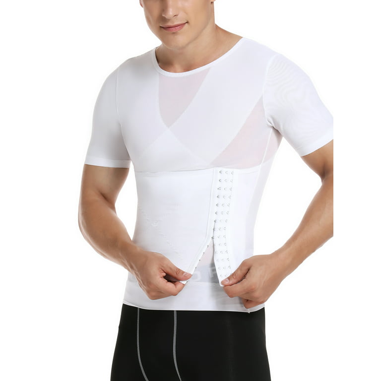 MISS MOLY Men Body Shaper Slimming Compression Shirts Tummy