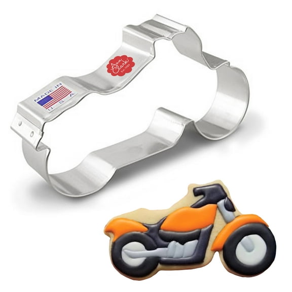 Ann Clark Motorcycle Cookie Cutter 5", Made in USA
