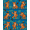 Orange, Pattern 2, variant on ODIKA 2'x3' Machine Washable Non-Slip Area Rug, Whimsical Wildlife Parade with Playful Animal and Bug Illustrations High Traffic Rug, Orange, 317044