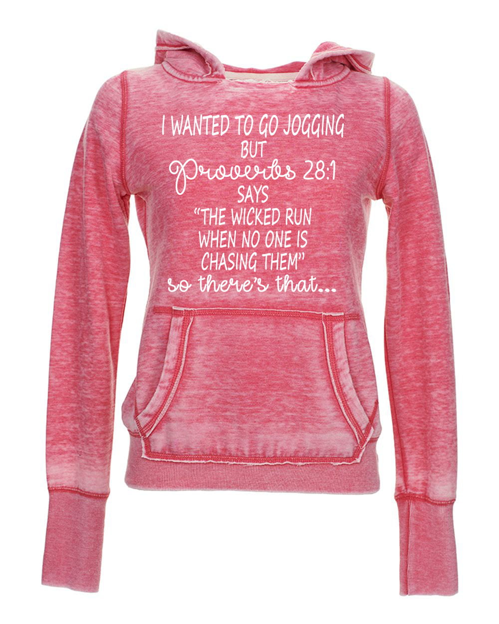 Trenz Shirt Company TSC Proverbs 28:1 Ladies Zen Pullover Fleece Hoodie