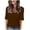Brown, variant on Womens T Shirts, Women’s T-Shirts - Womens Summer Tops Half Sleeve V Neck Shirts Casual Loose Fit Printed Elbow Length Sleeve Blouses Dark Purple S