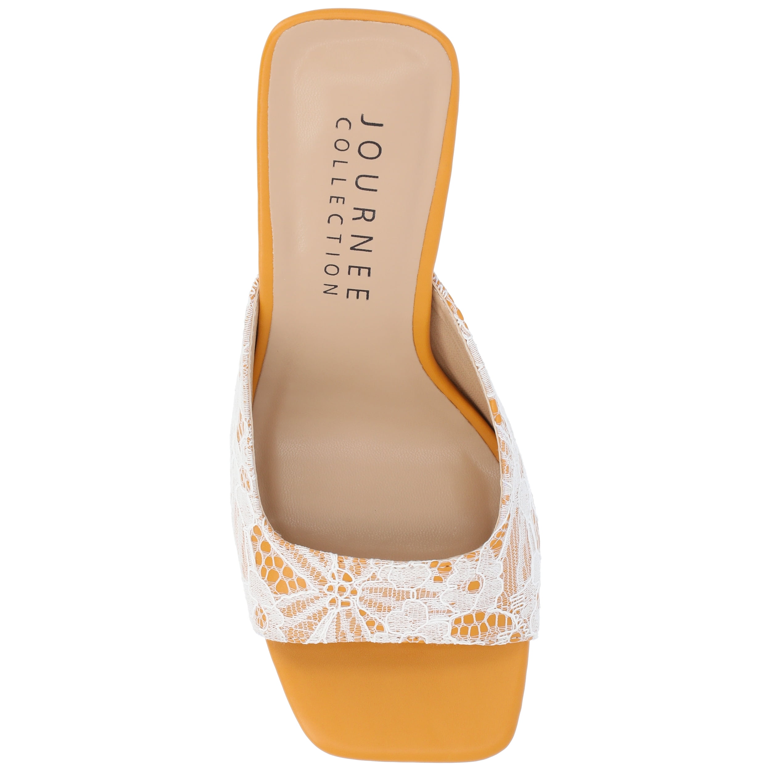Journee Womens Daivia Covered Block Heel Slip On Sandals