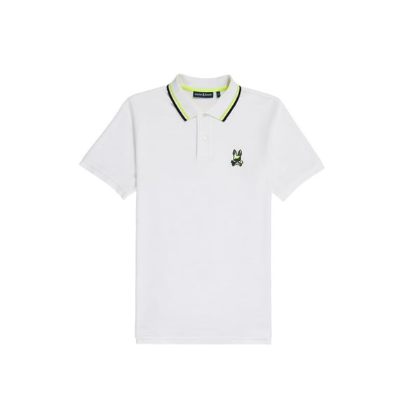 Psycho Bunny Plano Pique Polo Men's ShirtWhiteXL