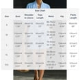 thumbnail image 3 of Lyrcatrment Short Sets for Women Linen 2 Piece Outfit Short Sleeve V Neck Shirt Wide Leg Shorts Summer Casual Travel Matching Outfits(X-Large,Blue), 3 of 4
