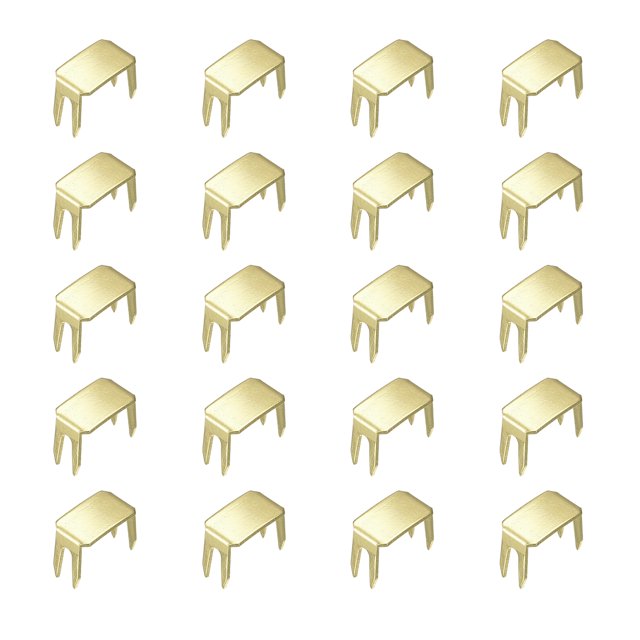 Unique Bargains 20Pack Zipper Stoppers, #10 Top & Bottom Stops for Rescue Repair, Light Golden