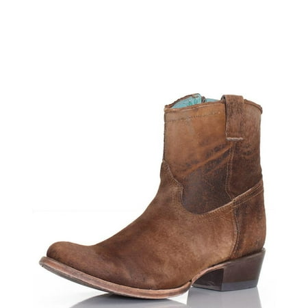 Lamb Booties - CORRAL Boots Chocolate Tan Lamb Booties