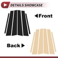 thumbnail image 4 of 6 Pcs Door Pillar Window Trim for Infiniti G35 4-Door 2003-2006 Front Rear Left Right Anti Scratch Sticker Pillar Posts Cover Black, 4 of 8