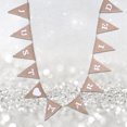 thumbnail image 2 of 12 unids/set de pancarta triangular de tela a la moda, letra en inglés Just Married para decoración de fiesta, 2 of 7