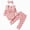 Pink, variant on zuwimk Baby Girl Newborn Outfit Ruffle Ribbed Romper Floral Pants Set(9-12 Months,Khaki)