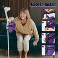 thumbnail image 4 of SupreGear Forearm Crutch Bag, Lightweight Elbow Pouch with Cup Holder, Purple, 1 Pack, 4 of 7