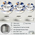 thumbnail image 4 of Designart "Cubist Kaleidoscope in Blue and White I" Cubism Blue Large Round Mirror - Round Bedroom Mirror Wall Decor - Modern Round Printed Mirror - 23" x 23", 4 of 6